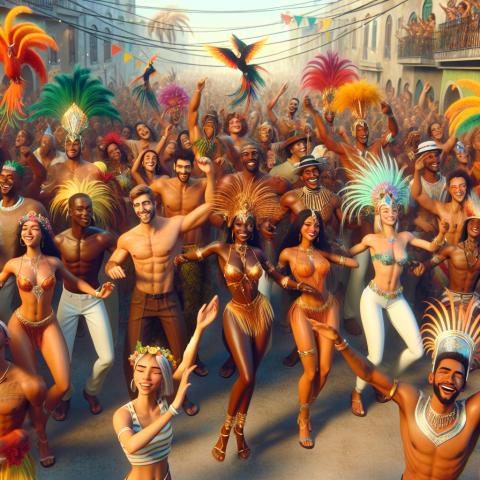 Brazilian Carnival Scene Description